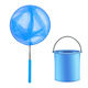 Zhenyou (Grsaed) children's copy net set stainless steel rod telescopic small fishing net dragonfly insect net folding fishing bucket fishing gear