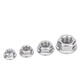 Pupan 304 stainless steel hexagonal anti-slip locking nut British fine counter-tooth padded anti-loosening nut 201 flange nut set M312
