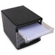 
Deli 9794 four-layer desktop file cabinet with lock drawer information storage cabinet Office supplies Transparent thickened black