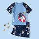 Youyou Kinder Badeanzug Jungen Badeanzug Split Swimming Trunks Jungen Schnelltrocknen heißer Spring Badeanzug Sechs-teiliges Set 32038 Blue L