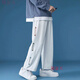 Pantalones de seda de hielo de Mingfutian (Mingfutiano) para hombres en primavera y verano Armario deportivo Nuevo Sports para hombres en Hong Kong Estudiante juvenil Pantalones casuales deportivos para hombres 221 Pantalones de seda de hielo blanco XL (peso recomendado 120-140 Jin [Jin equivale a 0.5 kg])