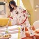 Modal Pure Cotton Pyjamas für Frauen im Sommer kurzärmeligte, geschnittene Hosen, die losen Frühlings- und Sommer-Kleidungsstücken draußen zu Hause tragen können. Kurzärärmelte geschnittene Hosen 679 L empfohlen 98-115jin [Jin ist 0,5 kg]