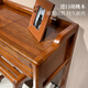 Feilexiong all solid wood dresser flip cover makeup table small apartment Chinese modern walnut desk dresser integrated bedroom walnut dresser + makeup stool