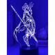 Genshin Impact Peripheral Carving Halnut Condensation Light Barbara Wendy Zhongli Game Ornaments Colorful Night Light 6227 Genshin Impact Diluke Black 7 Color Touch Model