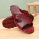Bain Weiche und bequeme ältere Hausschuhe für Haushaltsbad Anti-Rutsch-Plastiksandalen Ein-Schlupf-Hausschuhe Dad Guangdong Ölschuhe 869 Braun 40-41 (250 mm) Einen Größe kleiner, um Aufmerksamkeit zu schenken
