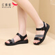 Red Dragonfly Red Dragonfly Leather Sandals Solemn Solemn Sandalias cómodas Tacón de cuero suave Zapatos de playa WTK2333812