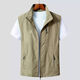 Zewanbang Herrenweste Frühling und Herbst Dünne, lässige, atmungsaktive Pferde-Clip-Jacke für Männer, mittlere und ältere schnell trocknende Weste für die Sommerweste für Männer, dunkelblau L empfohlen 115-135jin [Jin ist 0,5 kg]