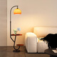 Zhong Shuai's antique style floor lamp living room sofa next to the shelf ornaments American retro bedroom bedside table integrated black-walnut color desktop-stepless dimming