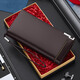 Britisch Paul Echt Leder Brieftasche Herren Langer Reißverschluss Multifunktion großer Kapazität Multi-Card-Vorderschicht Cowide Kartenbeutel Anti-Diebstahl Pinsel Handtasche Schwarzes Lychee Muster