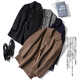 Mushi Automne et hiver Mateau de laine double face pour hommes Men de laine 100% pur pour hommes couleur solide