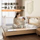 Beiyixiong Beeio bed fence baby bed anti-fall bed fence safety guardrail children's bed guardrail side baffle [no punching] Glacier ash 2.0 meters single-sided 1 piece