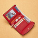 Williampolo Paul wallet female leather new ladies card bag short anti -theft brush small coin purse money clip fashion women's bag red leather