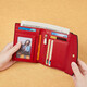 Williampolo Paul wallet female leather new ladies card bag short anti -theft brush small coin purse money clip fashion women's bag red leather