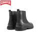 CAMPER男鞋Pix 厚底切尔西短靴复古英伦风软底套筒平底皮靴 黑色015 42