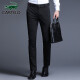 CARTELO crocodile trousers men's business casual non-iron loose straight trousers men's thickened long trousers men's 1F122101885H black 35/5XL