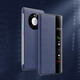 Moying Huawei Mate40pro Mobiltelefon Case Mate40e Pro Smart Window Protective Case Klappabdeckung Voller Deckungsabdeckung Anti-Fall-Fall Business Wear-Resistant Männer und Frauen Leder Case Mate40Pro/40EPRO Intelligent Schlaf-Xuan Black