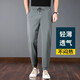 Woodpecker High Elasticity Men's Pants Ice Silk Sports Trousers Men's Summer Thin Harem Pants Loose Casual Pants Men's Pants Quick-drying Ice Silk Medium Gray M Recommended 105-126Jin Jin equals 0.5 kg to wear