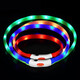 Chukchi (CHUKCHI) pet dog collar luminous USB rechargeable LED electronic collar dog luminous collar medium collar anti-lost device colorful flowing water S size circumference about 38CM