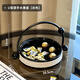 Zunmousi light luxury ceramic fruit plate home living room coffee table portable candy nut snack melon seed display plate 2025 new U-shaped handle fruit plate white
