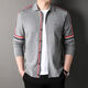 Tommybulltommy Autumn Button Strickjacke V-Ausschnitt-Revers-Pullover dünne einfache lässige und vielseitige Pulloverjacke Männer 9215-Gragen V-Ausschnitt 125/185 Vorgeschlagen 170-190jin [Jin ist 0,5 kg]