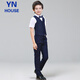 
Yinuofang children's dress suit Navy blue boy vest suit Navy blue suit 140CM
