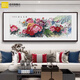 Pintura china personalizada, color nacional, sala de estar de estilo chino, pintura de decoración de peonía, pared de fondo de sofá, pintura colgante de la sala de la oficina, ángulo recto pintado
