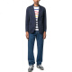 Polo Ralph Lauren Solid Color Collar Chaqueta de pico de un solo azul oscuro azul Single Blue S