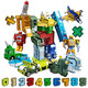 Time optical digital integrated transformation robot children's toy building block mecha assembly 3-7 year old boy and girl birthday gift