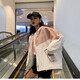 Qinmo HARAJUKU Veste à capuche décontractée lâche pour femmes au printemps, automne et hiver à la mode Internet célébrité Veste de travail étudiant manteau Fried Street Hong Kong Flavour 9902 Gray M Recommandé 95-110jin [Jin est égal à 0,5 kg]