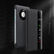Moying Huawei Mate40pro Mobiltelefon Case Mate40e Pro Smart Window Protective Case Klappabdeckung Voller Deckungsabdeckung Anti-Fall-Fall Business Wear-Resistant Männer und Frauen Leder Case Mate40Pro/40EPRO Intelligent Schlaf-Xuan Black