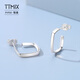 TTMIX geometric pt950 platinum earrings for women rectangular fashion earrings real platinum earrings European and American style 4.0-4.2g