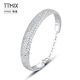 TTMIX Brilliant Starlight Platinum Bracelet PT950 Platinum Temperament Fashion Bracelet Wire Bracelet Birthday Gift 56mm Weight 15.26g Width 10.1mm
