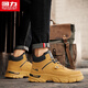 
Huili men's shoes Martin boots British style work shoes sports outdoor casual shoes men black/military green 42