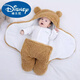 Disney (Disney) baby blanket newborn autumn and winter thickened blanket newborn baby anti-jump swaddle 0-3-6 months supplies blue-round legs Shu velvet size 6 suitable for 0-3 months