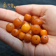 Xinyou Russian material natural old beeswax single beads loose beads old barrel beads pier DIY with beads separated beads top beads star and moon accessories old weathered pattern 11mm old single beads