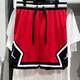 Nike shorts pantalon masculin d'été Nouveau entraînement de basket-ball respirant pantalon pantalon de survêtement pantalon décontracté dx1488-687 rouge et noir M