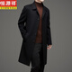 Hengyuanxiang leichte Luxus australische Wolle doppelseitig Wollmantel Herrenmitte im Herbst und Winter High-End-Mode Slim High-End-Jacke Herrenschwarz [doppelseitiger Wollmantel] 180