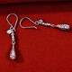 Yuan Shengfu's new PT950 fashionable shiny water drop platinum ear hooks fashionable platinum earrings 2.57g