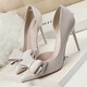 Colorful lotus hauts talons de style coréen pour femmes à la mode douce arc doux talons hauts haut talons fines bouche peu profonde