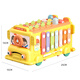 Dimanqi baby and children's toys multi-functional bus hexahedral whack-a-mole steering wheel music knocking piano color recognition 0-1 year old baby early education 0-6 months boy and girl birthday gift