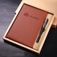 Customized Business Meeting Geschenk Notizbuch Set Geschenkbox Leder Notepad Company Aktivitätsbuch druckbare Logo Arbeitskonferenz -Aufzeichnung Buch Ausstellung Geschenk Schüler Preis Gravur A5 Buch + Stift - Dark Blue