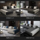 Youyiku Nordic fabric living room cotton and linen sofa small apartment three-seat latex sofa simple technology cloth solid wood sofa sponge style (customizable color) three + expensive + coffee table