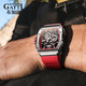 Bonest gatti watch masculin allemand entièrement automatique creux mécanique montre mécanique lumineuse vitier baril de baril pour hommes givrés de petit ami de petit ami argenté jaune BG9903-a