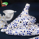 Taiwan TNG ocarina twelve holes mid-tone C ocarina blue and white porcelain gold 12 hole three-tube stage professional performance level professional performance gift-set four-piece set [AC/SF/SG/SC]