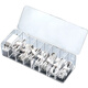 Haofanjie Mobiltelefondaten Kabelspeicherbox Ladekasten Desktop Organisation Kabel Box Drahtkasten Stromkabel Speicherartefakt 8 Gitter mit Abdeckung Transparent Modell 1 Pack