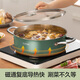 SUPOR hot pot 304 stainless steel double bottom thickened soup pot household hot pot multi-purpose easy-to-clean gas open flame induction cooker universal stainless steel double bottom (pine green) 28cm