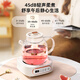 LOTOR Health Pot Office Teapot Home Mini Tea Maker Multifunctional Glass Kettle Small Flower Teapot Constant Temperature Electric Kettle White Soft Sound Soft Boil/Eight Functions 1L