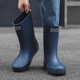 Zapatos de lluvia de tubo de tubo de moda de Bainiko zapatos de pesca impermeables al aire libre para hombres cocina anti-slip desgaste zapatos de lluvia resistentes a los zapatos de agua al aire libre zapatos de goma de trabajo