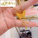 Shixi 18k gold butterfly tassel pendant women's style and temperament pendant hollow three-dimensional filigree butterfly necklace butterfly