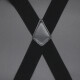 JOYBOKER men's anti-fall pants suspender clip extended and widened X-shaped cross men's trousers shoulder strap black 5cm adult fat people elastic suspenders upgraded version black